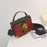 Luxury Famous Brand Shoulder Bags Female Lion Lock Handbag Women PU Leather Messenger Crossbody Bags Fashion Party Clutch