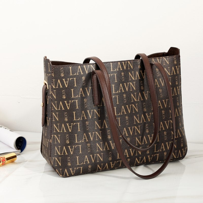 Luxury Genuine Leather Letter Logo Prin Tote Bag Fashion Classic Neverful Women Handbag Good Quality Shopper Bag Louis Bag L V*