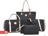 Luxury Handbags Women Bags Designer Bags For Women 2018 Fashion PU Leather Tote Bags Handbag Women Famous Brand 6PCS