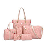Luxury Handbags Women Bags Designer Bags For Women 2018 Fashion PU Leather Tote Bags Handbag Women Famous Brand 6PCS