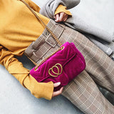 Luxury Handbags Women Bags Designer Purple Chain Flap Shoulder Bags Female Messenger Bag Girls Crossbody Bag Sac A Main