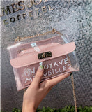 Luxury Transparen Handbag Bag Clear Jelly Purse Women Clutch Plastic Tote Sweet