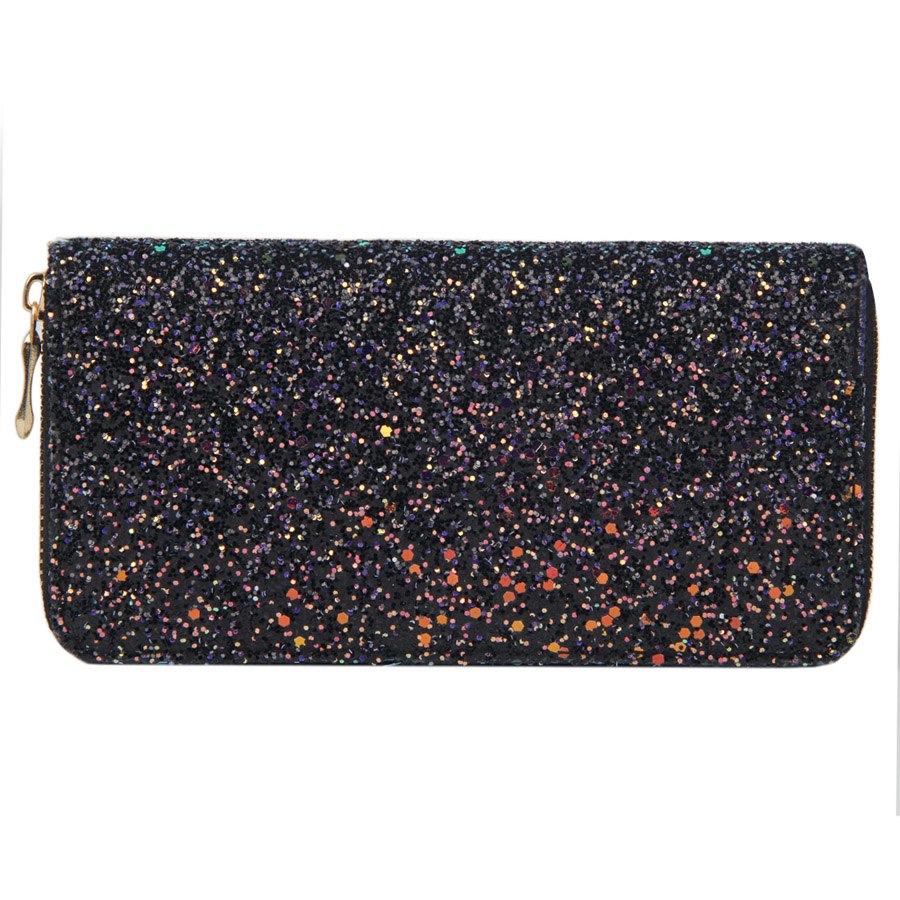 Luxury Women Long Walle Sparkly Sequined Clutch Glitter Pu Leather Ladies Phone Bag Card Holder Coin Purse Female Wallets