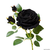 black rose branch Velvet Simulation Artificial flowers Valentine gift wedding flowers Home decoration roses flores