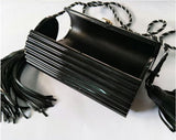 Luxury brand dinner bag acrylic bag tassel bag new high-end fashion crossbody shoulder metal bag