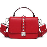 Luxury handbags women bags designer new women genuine leather buckle rivets crossbody bags for women messenger bags