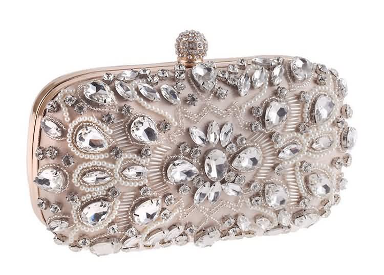 Evening Bags Diamond Rhinestone Pearls Beaded Wedding Clutch Women's Purse Handbags Wallets Evening Clutch Bag bolsa