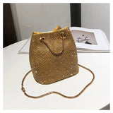 Full Diamond Women Shoulder Bag Totes Bling Evening Bag Party Purse Wedding Metal Chain Lady Glittering Walle ZD2000