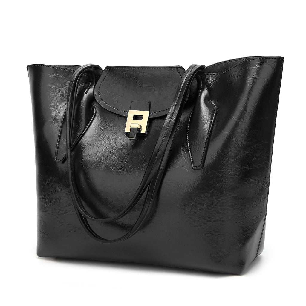 Women's handbags Retro lock shoulder bag High-capacity handbag messenger bag Wild retro ladies bag