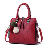 Top-Handle Bags 2018 Women's PU Leather Tote Bags Luxury Handbags Women Designer Shoulder Crossbody Bags Red Tas Wanita