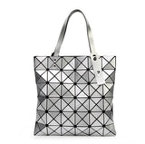 Fashion Handbags bao Bags Laser Geometric Diamond Shape Silica gel Sliver Pain Patchwork Tote Women Shoulder Bag