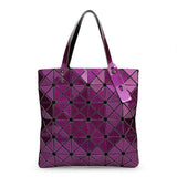 Fashion Handbags bao Bags Laser Geometric Diamond Shape Silica gel Sliver Pain Patchwork Tote Women Shoulder Bag