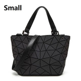 Women Brand Bag Luminous sac bao Bag Diamond Tote Geometry Quilted Shoulder Bags Laser Plain Folding Handbags bolso