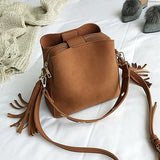 Brand Tassel Shoulder Bag Female Vintage Crossbody Bags For Women 2018 Bucke Bag Handbags Designer Scrub Daily Sac