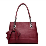 Sheepskin Leather Shoulder Bags Handbags Women Famous Brands 2018 Luxury Designer Bow Crossbody Bag Ladies Sac A Main