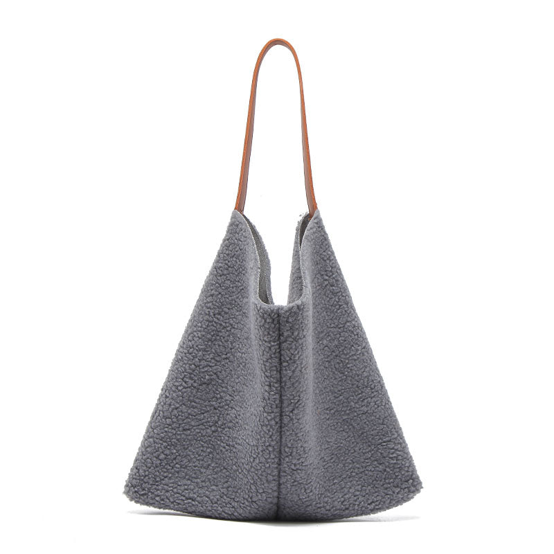 Suede Bags For Women Unique Design Bags Brown/ Grey NCT041
