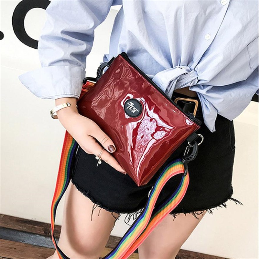 MOLAVE	Handbag	Bag Female Solid Bags for Girls Zipper Fashion Wowen Sequins Lnclined Shoulder Bag Phone Messenger Bags Jul6