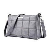 MOLAVE	Handbag	Bag Female Solid Bags for Girls Zipper Women Leather Plaid Messenger Bag Shoulder Small Square Package	Jul18PY