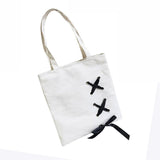 MOLAVE	Handbag	Bag Female Solid Bags for Girls Zipper Women's Casual Lace-up Canvas Tote Female Single Shoulder Bags Jul19PY