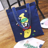 MOLAVE	Handbag	bag female Solid bags for women hasp Canvas Denim Tote Large Capacity Brief Shopping Shoulder Bag Apr7