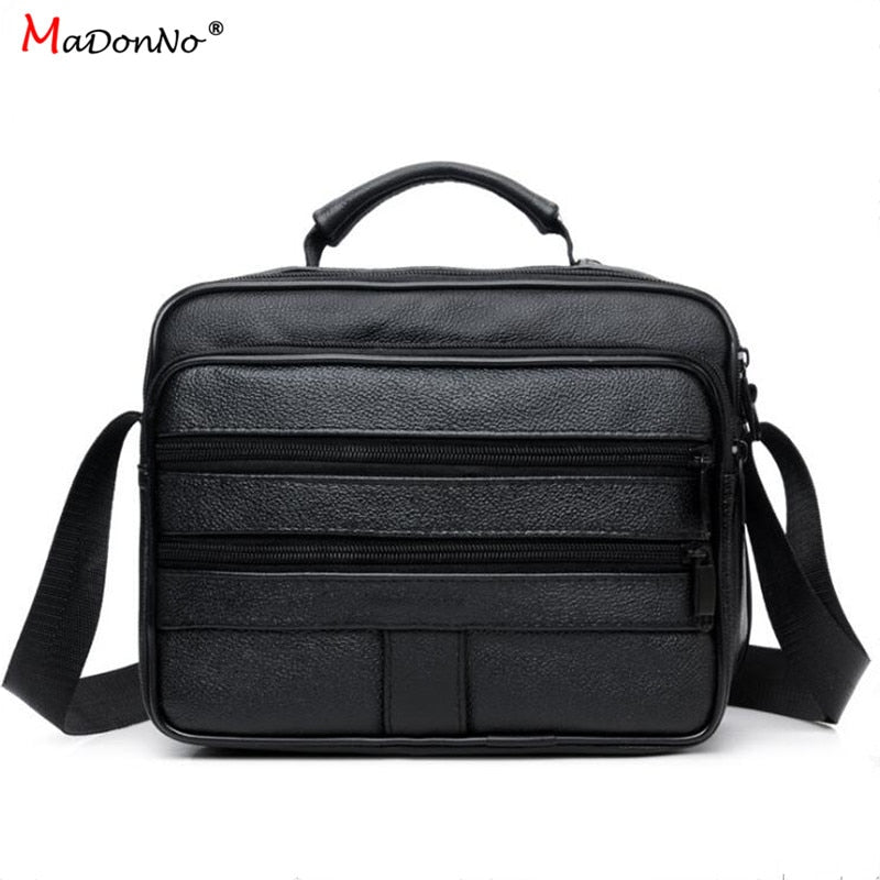 MaDonNo' Men's Diagonal Bag Casual Fashion Sheepskin Men's Handbag Business Multifunctional Shoulder Bags