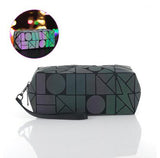 Maelove Luminous Bag Women Geometric Bag Makeup handbag Designer Folding Travel Make Up Bag small purse
