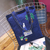 2018 Fashion Oxford Handbag Large Capacity Embroidery Cartoon Zipper Handbag Shoulder Bags Totes Bag Shopping Bags
