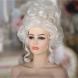 Marie Antoinette Wig Princess Wigs Medium Curly Heat Resistant Synthetic Hair Cosplay Wig + Wig Cap Halloween Wig Cosplay