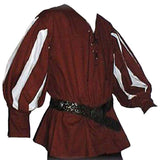 Medieval Renaissance Pants Costumes Adult Men Nobleman Tunic Viking Aristocrat Chevalier V-neck Shirt Halloween Cosplay Costumes