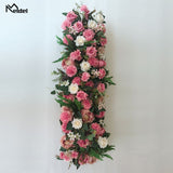 Meldel Artificial Flower Row Decor Wedding Wall Backdrop Arrangement Supplies Rose Row Flower Romantic Custom DIY Arch Decor