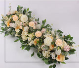 Meldel Artificial Flower Row Decor Wedding Wall Backdrop Arrangement Supplies Rose Row Flower Romantic Custom DIY Arch Decor