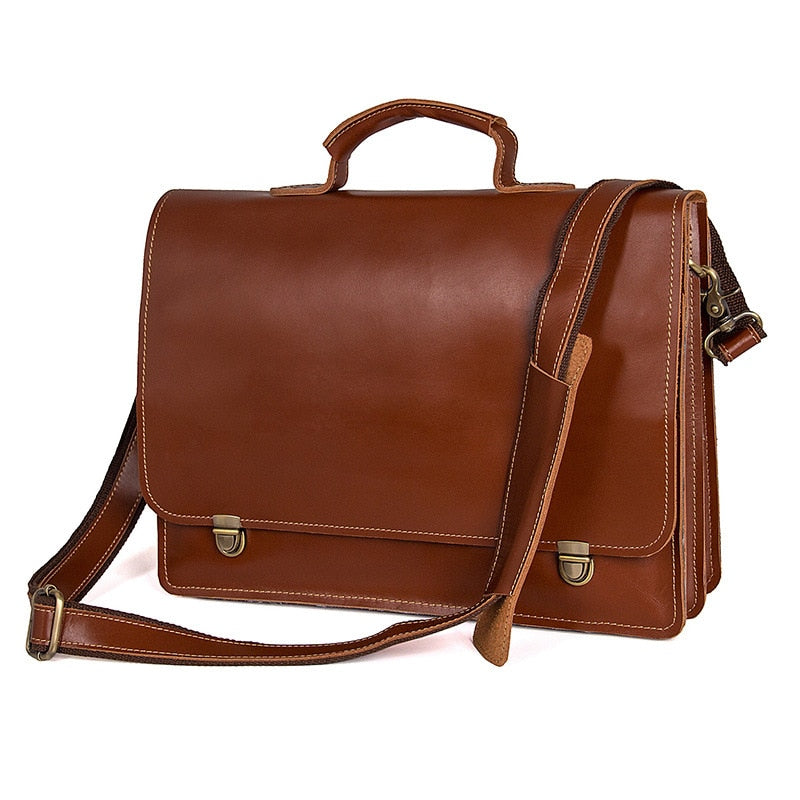 Men Briefcase Genuine Leather Bag Full Grain Leather Handbags Office Bag for Men Messenger Bag Men Leather Laptop Bag Briefcases