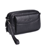 Men Clutch Purse Genuine Leather Cowhide Business Handbag Mobile Cell Phone Case Walle Cigarette Pouch Male Handy Bag Bags