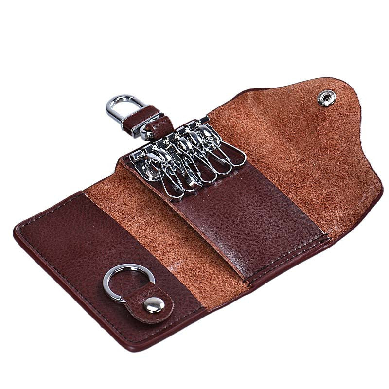 Men Leather Walle Car Key Chain Holder 6 Ring Pouch Case Purse walle men wallets easy to carry 0808