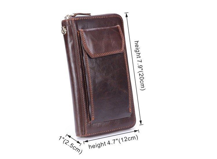 Men long walle genuine leather walle business mobile phone bag money bag card holder walle coin purse male clutch handbag