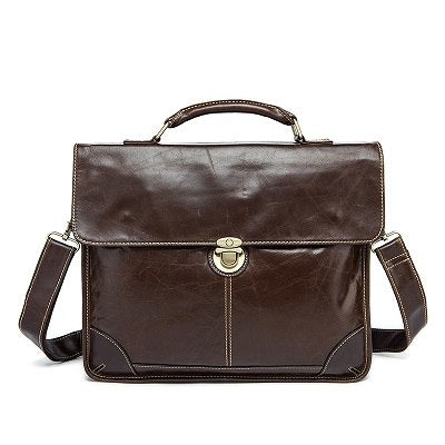Men's Genuine Leather Crossbody Bags Bussiness Single Shoulder Bags Fashion Laptop Bags Famous Brand Designer Style Handbags