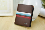 Men's Wallets Thick Stripes Wave Sof Wen Noodles Business Affairs Wallets Fashion New Tide Shor Fund Male Card Holder Wallet