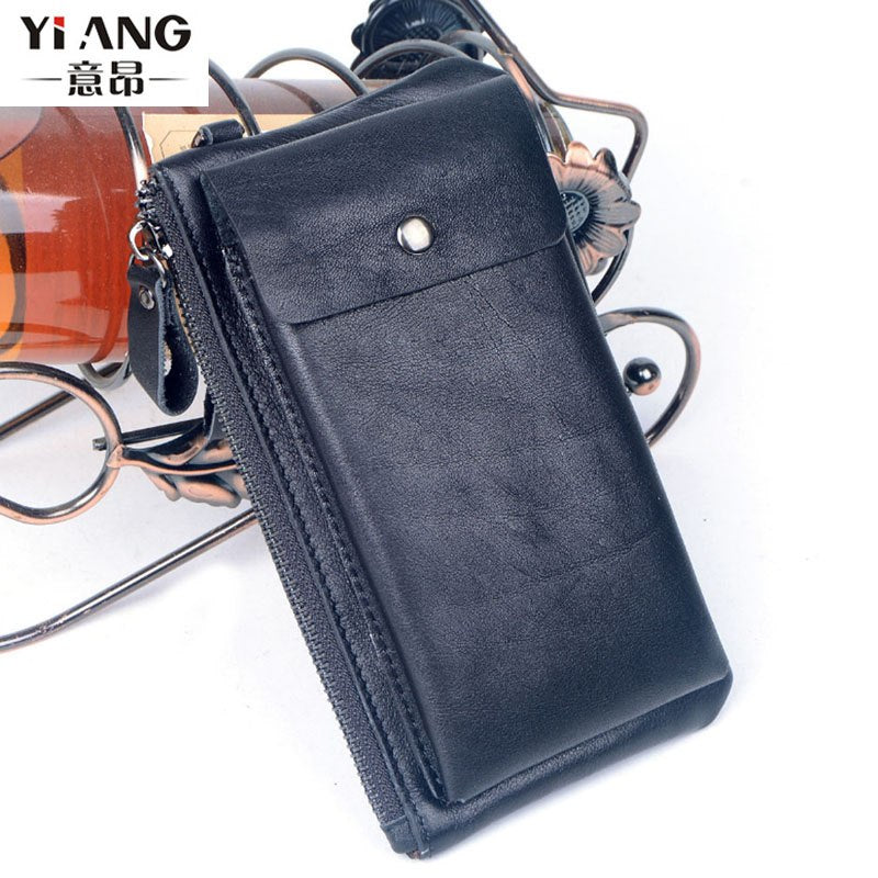 Men's fashion The new Genuine Leather Vintage Business Clutch Bag Handbag Walle Purse Cell / Mobile Phone Bag