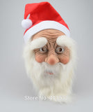 Merry Christmas Santa Claus Latex Mask Outdoor Ornamen Cute Santa Claus Costume Masquerade Wig Beard Dress up Xmas Party