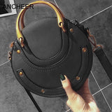 Messenger Synthetic Leather Women Bags Tote Bag Round Zipper Shoulder Bags