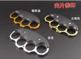 Metal Fist Knuckle Weapon Four-Finger Beauty Ghost Hand Buckle Boxing Ring Cell Phone Finger Ring Defense Fight Knuckle Copper S