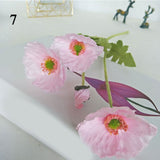Mini Poppies Artificial Flower Simulation Silk Fake Flower Home Party Wedding Decoration Photography Decorative Flowers Prop New