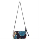 Mini national style cotton linen bag Fan printing lig flap women handbag Fashion lady zipper shoulder Messenger bag wx138
