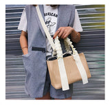 Fresh Style Women Tote Bags New Wave Shoulder Bag Hi Color Female Straw Messenger Bag Bucke Bags Summer Style