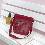 Oxford Material Shoulder Bag For Women Transparen Candy Color Messenger Bag For Female Swee Style Crossbody Bag