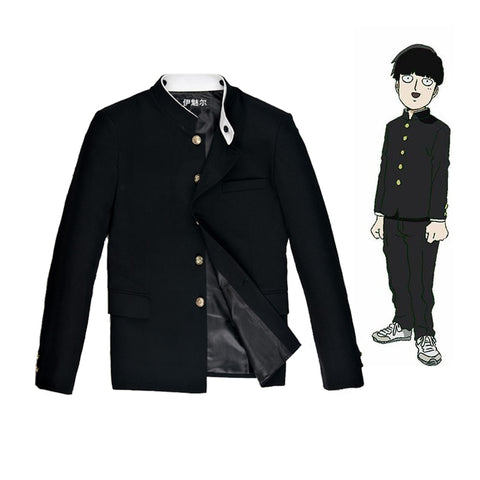 Mob Psycho 100 Cosplay Costume Mobu Saiko Hyaku Kageyama Shigeo black Gakuran Suits Coat Pants Men's JK School Uniform S-4XL