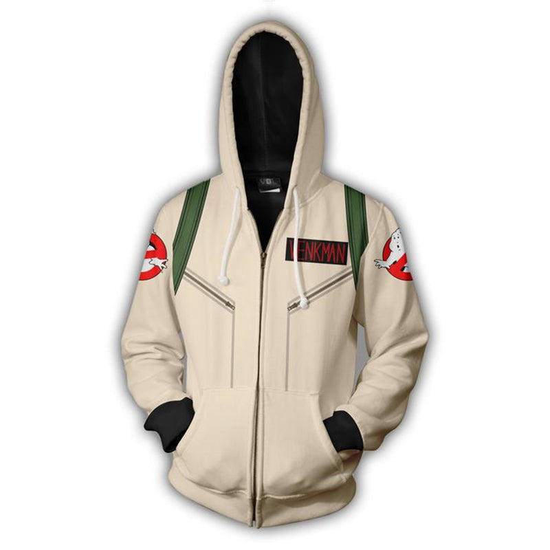 Movie Ghostbusters Cosplay Costume Hoodies Sweatshirt Long Sleeve 3D Printing zipper Jacket Hooded Sweater Jacket