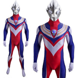Movie Ultraman Tiga Costume Cosplay with Light Mask Fullboday Halloween Costume Superhero Jumpsuit for Male/Female//kids