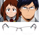 My Hero Academia Cosplay Anime boku no hero academia Iida Tenya Cosplay Glasses Super Light Gun-Black Metal Half Frame Glasses