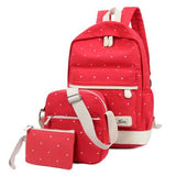 3pcs/se Do Backpack High Quality Canvas Scho Book Bags For Girls Backpacks Mochila Gif Notbook Rucksacks Backbag